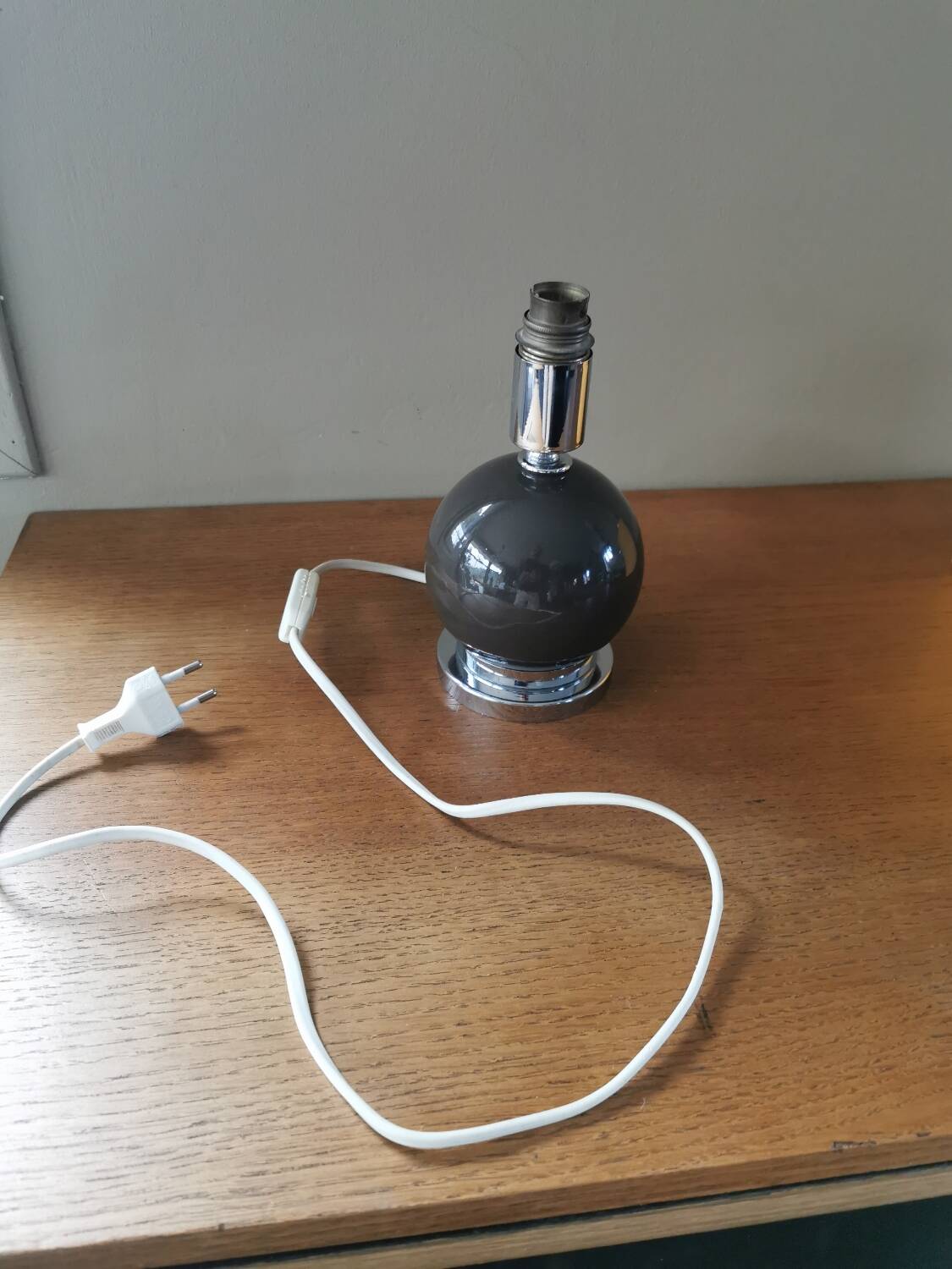 Pied de lampe boule vintage années 70