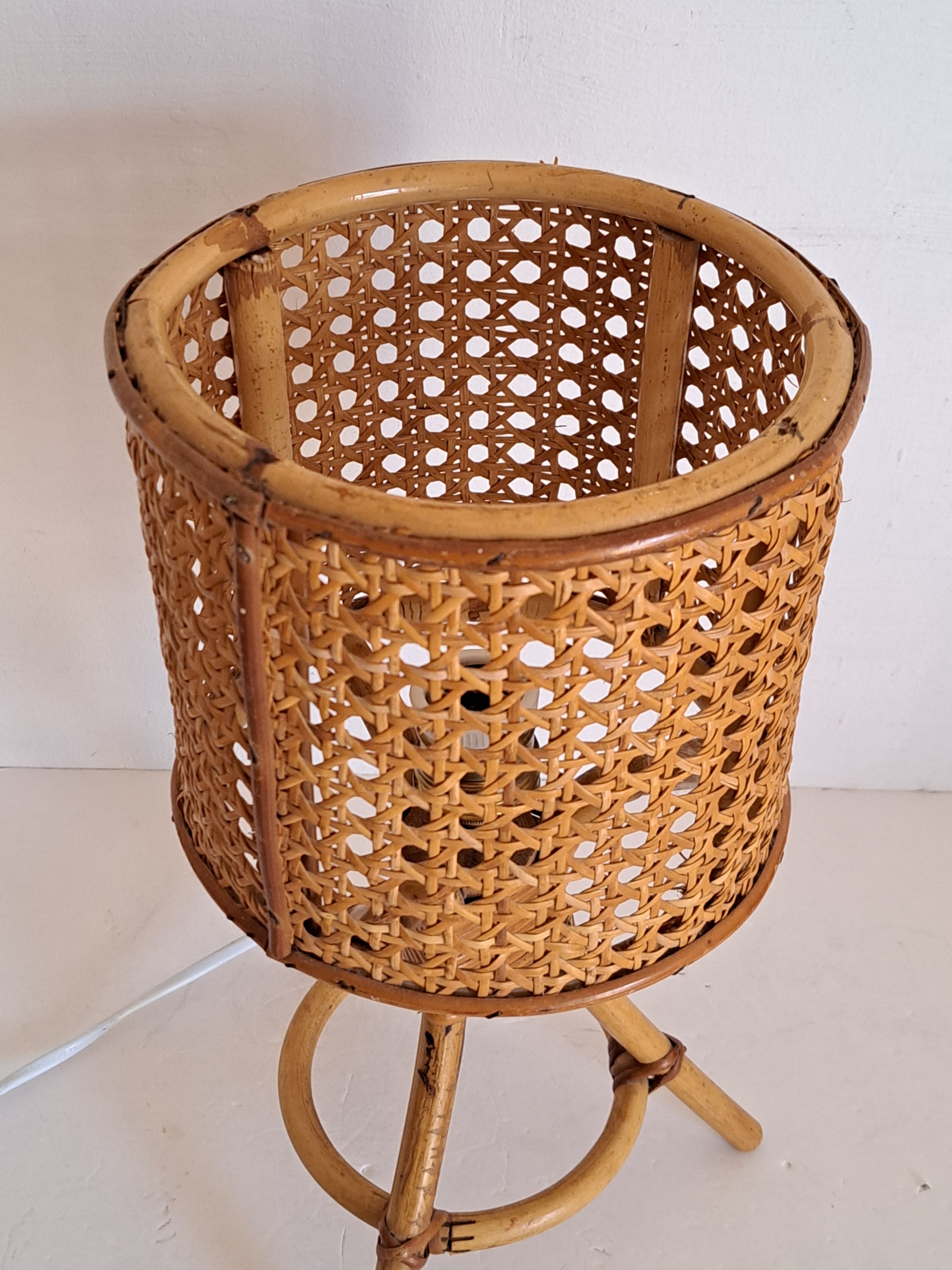 Bamboo bedside lamp and canning