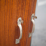 Art deco cabinet, wardrobe and shelves, carved wood cabinet, storage cabinet