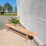 Solid oak farm bench