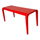 Table d'appoint moderne italienne rouge Laleggera par Ricardo Blumer pour Alias