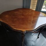 English style flamed mahogany side table