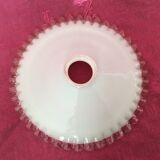 Pendant lamp in white opaline luminaire year 1960