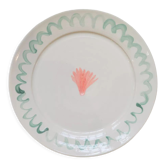 Assiette coquillage artisanale rose