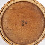 Rattan mirror to stand