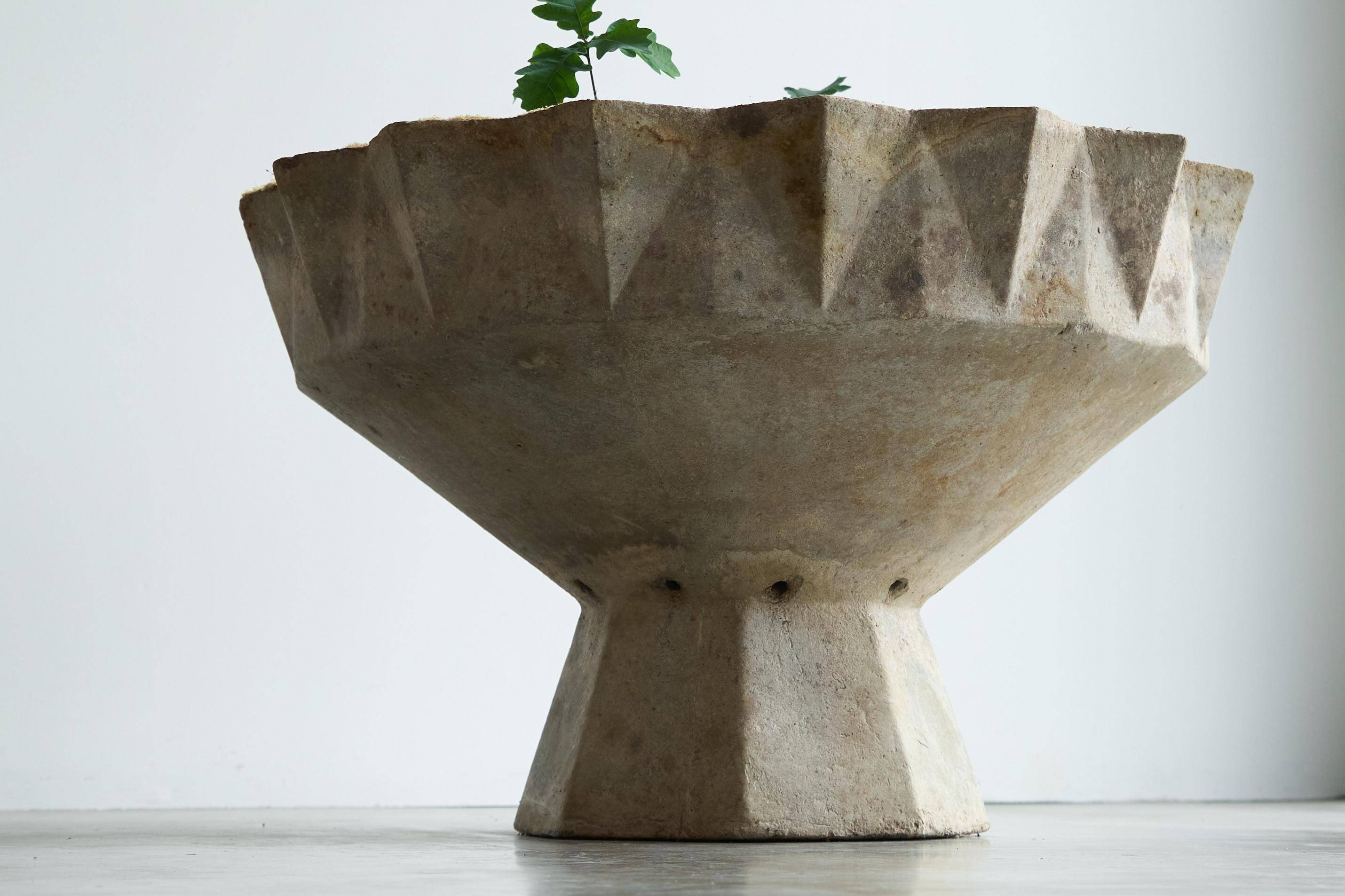 Willy Guhl monumental concrete chalice from the 1960s.