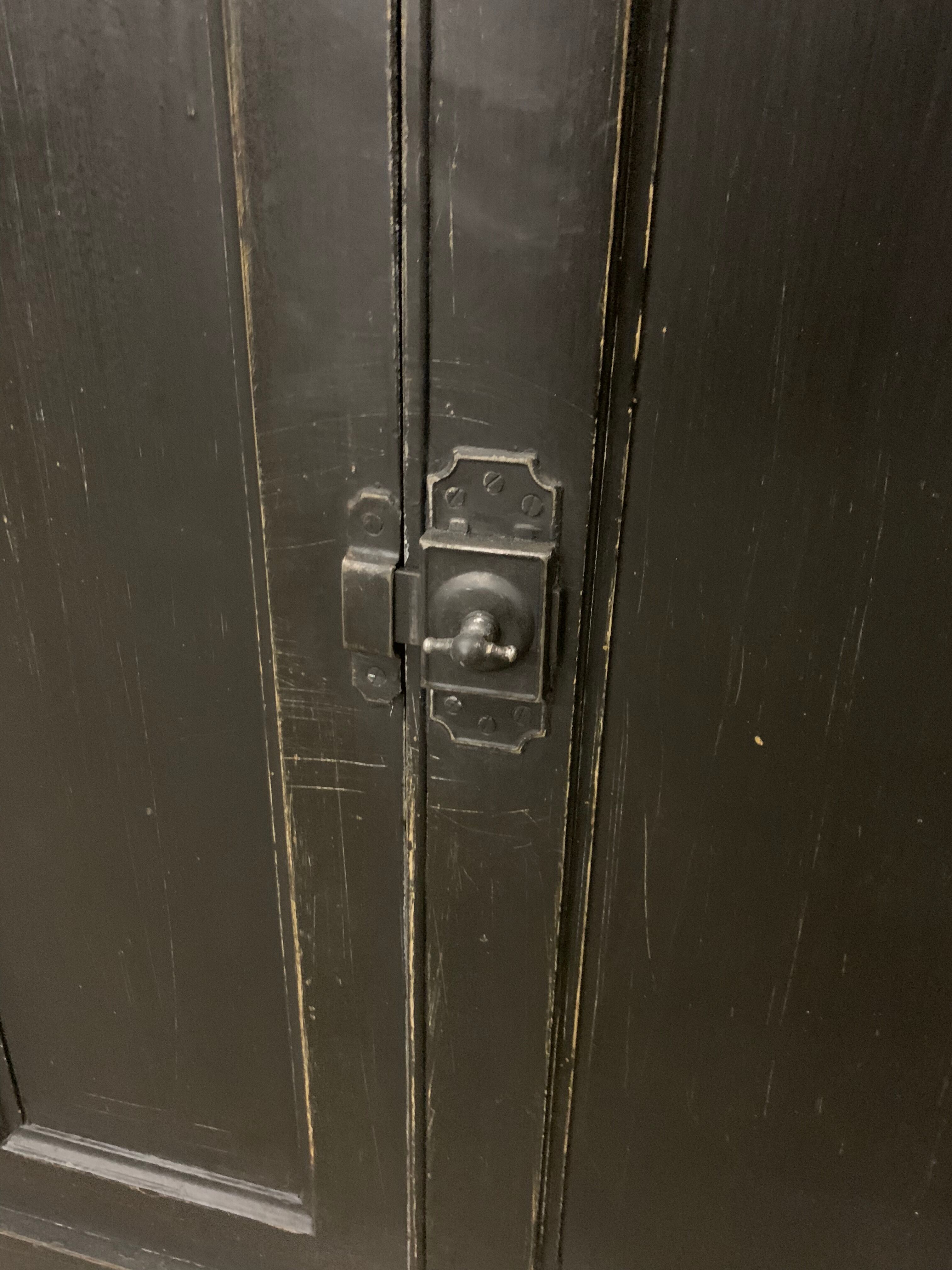 Old Parisian buffet patinated black 1950