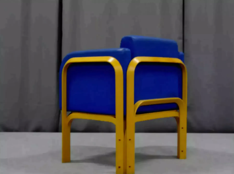 Pair of leather armchairs 1970