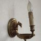 Traditional Empire wall light with eagle head in antique brass 5219