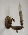 Traditional Empire wall light with eagle head in antique brass 5219