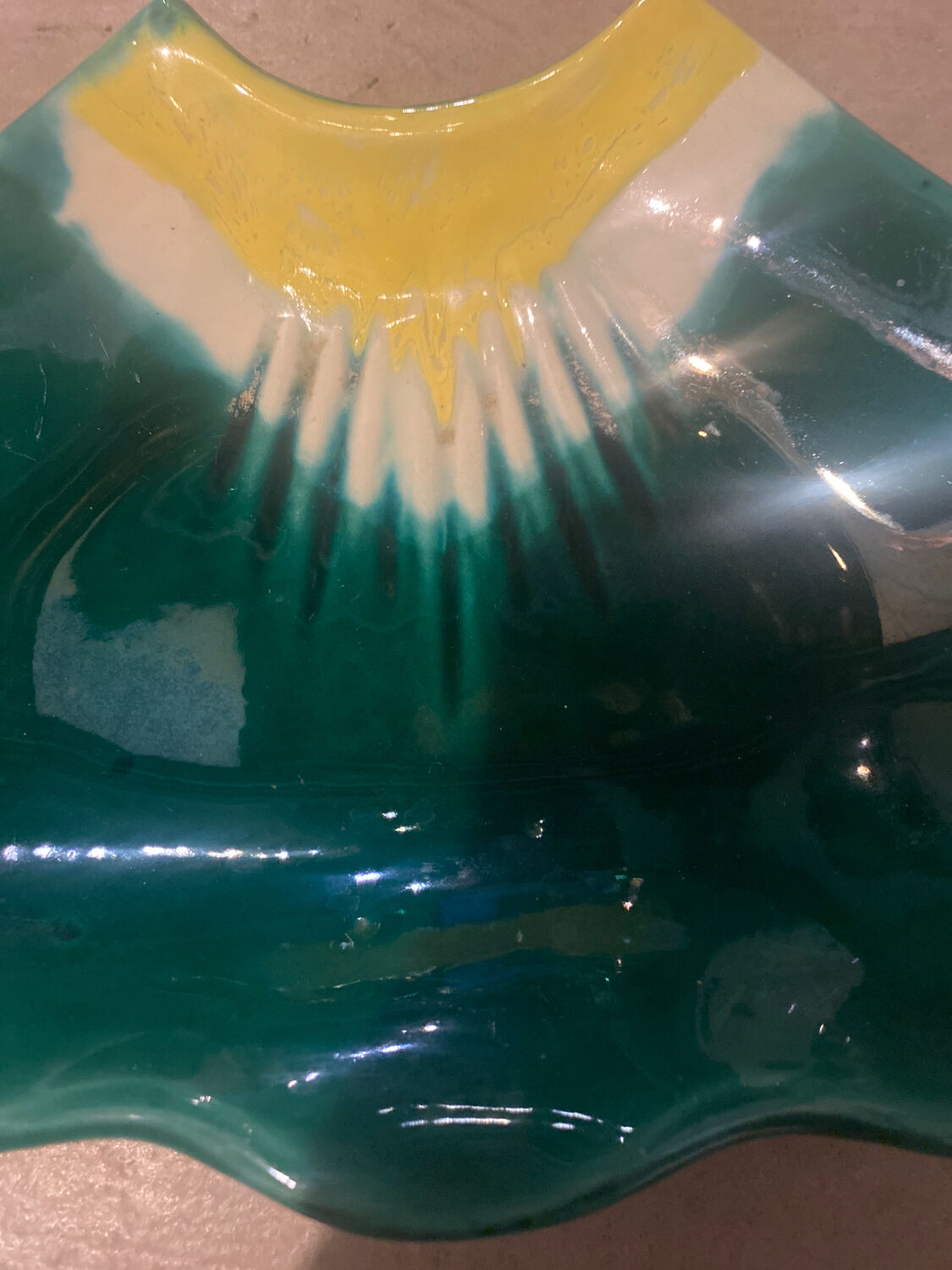 Pop-up Christmas 2022 empty pocket earthenware green vintage