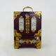 Chinese jewelry box in lacquered wood, jade and brass ornaments. Year 50 60