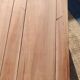 Table de ferme basse en bois brut