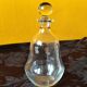 Antique engraved glass carafe - wine pitcher