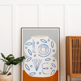 Pop-up Christmas 22 - Wall poster white vase with the word love 50cm*70cm