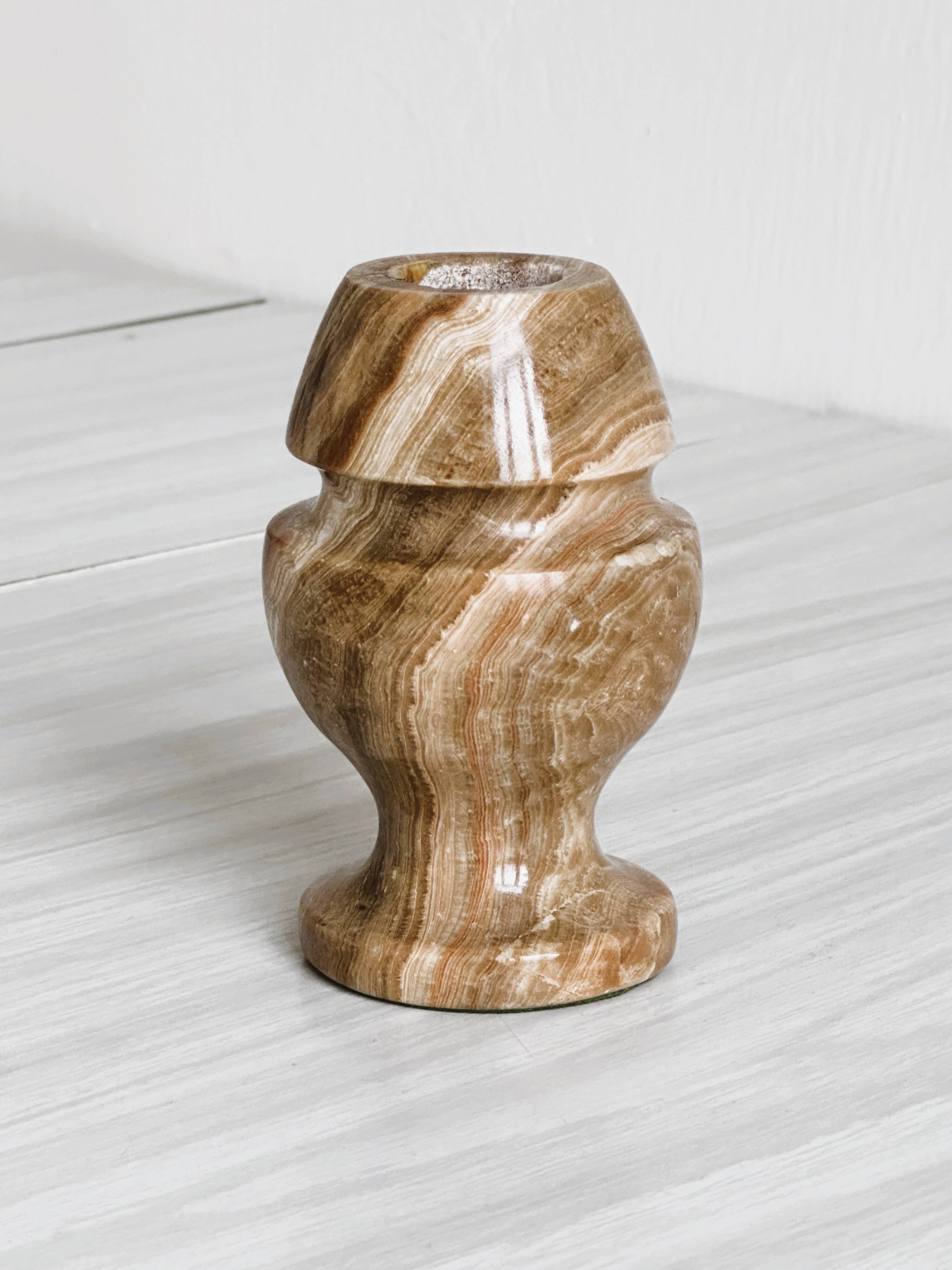 Vintage solid marble candle holder