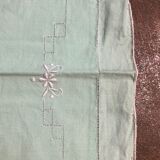 Drap bodé ancien et ses 2 taies brodées