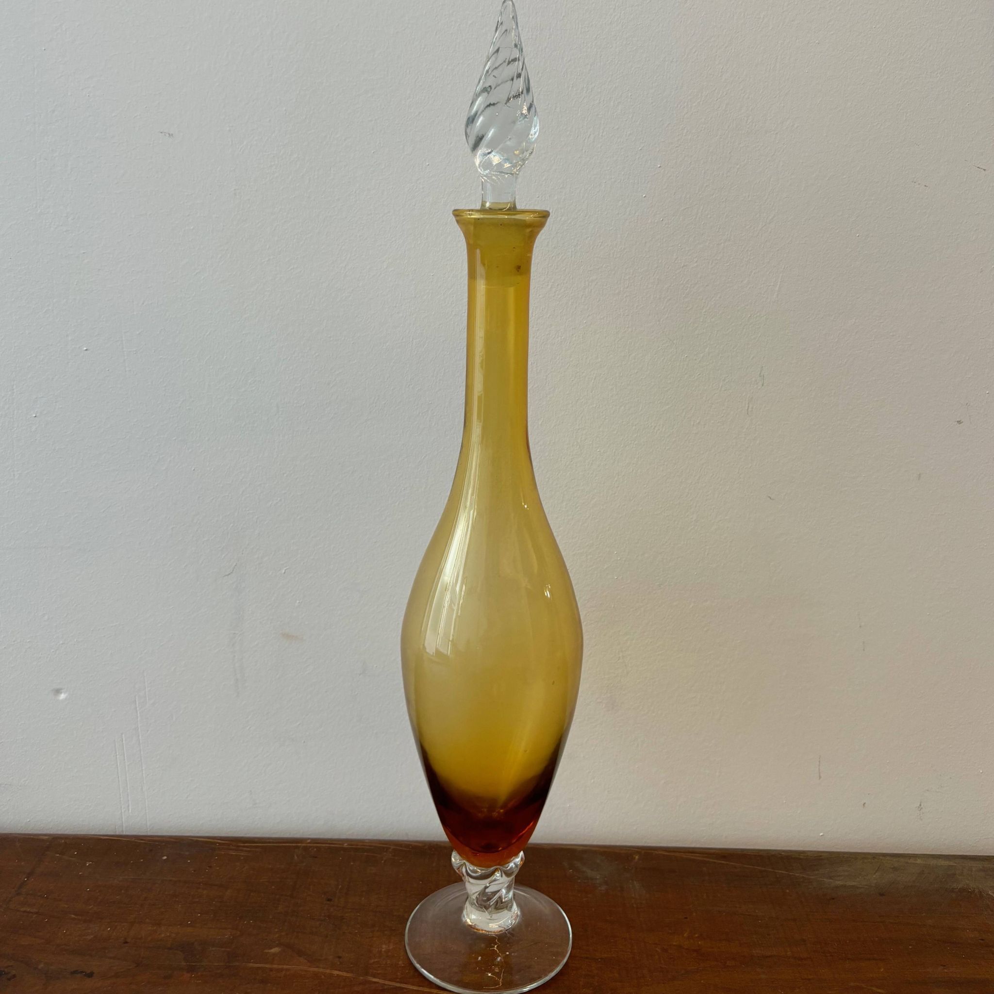 Carafe italienne en verre coloré