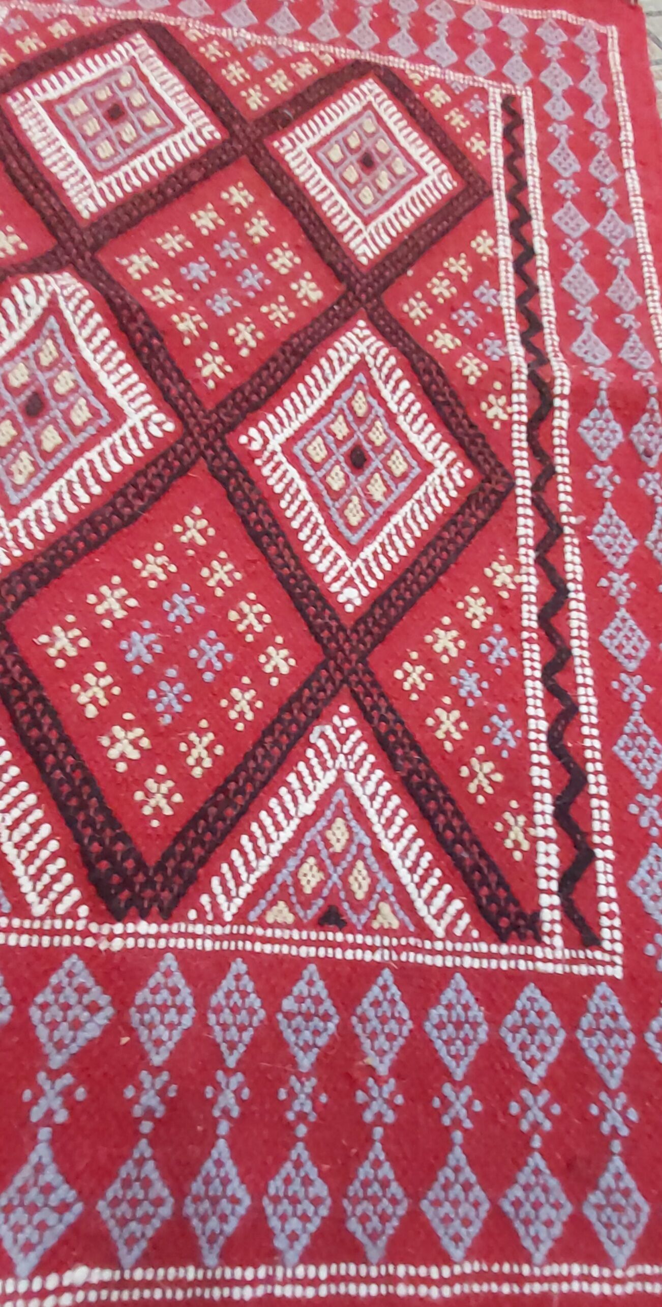 Berber margoum carpet with geometric patterns