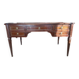 Empire desk with solid wood and leather top