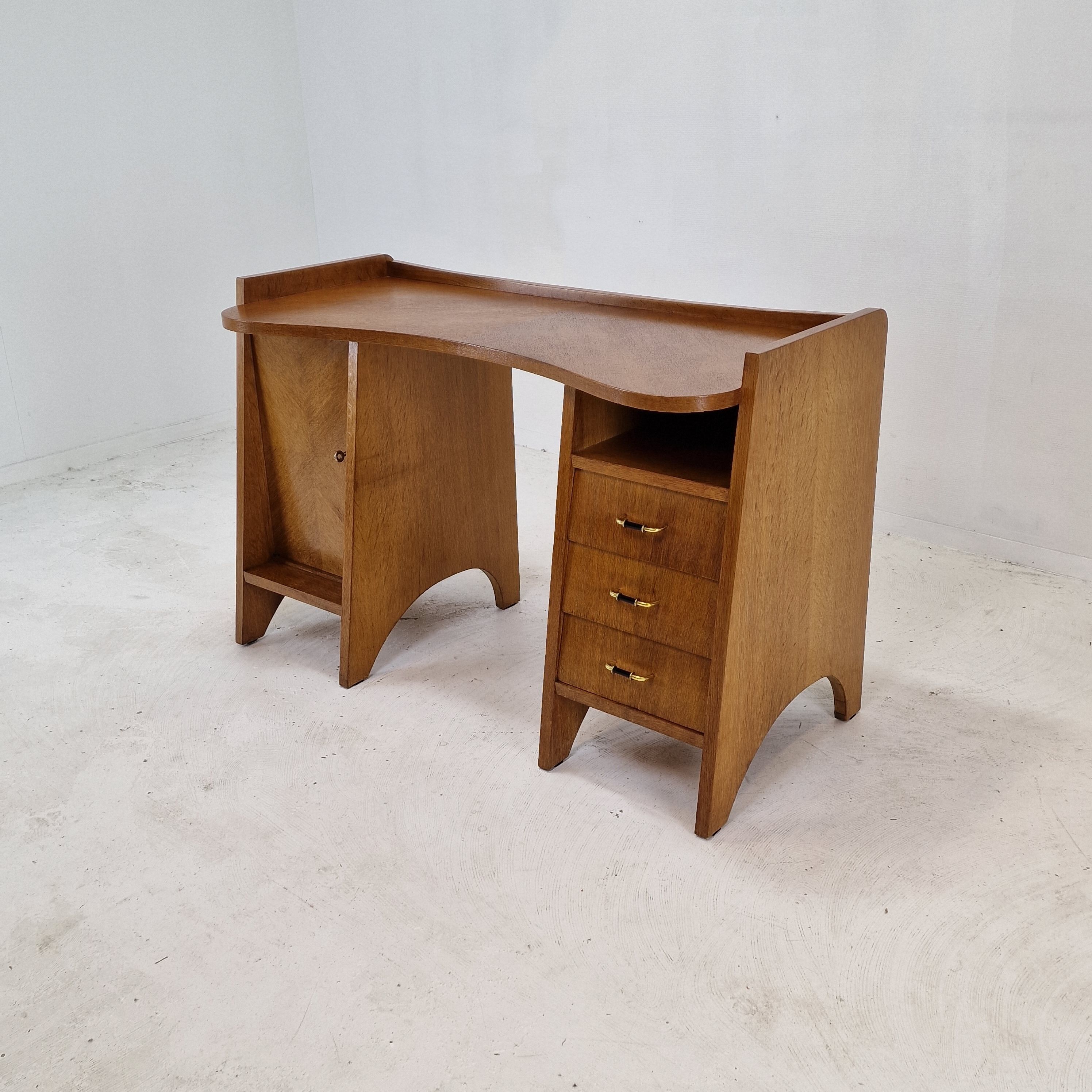 Italian Oak Writing Desk, 1960s