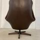 Vintage danish mid century leather swivel egg chair by bramin 1960,s
