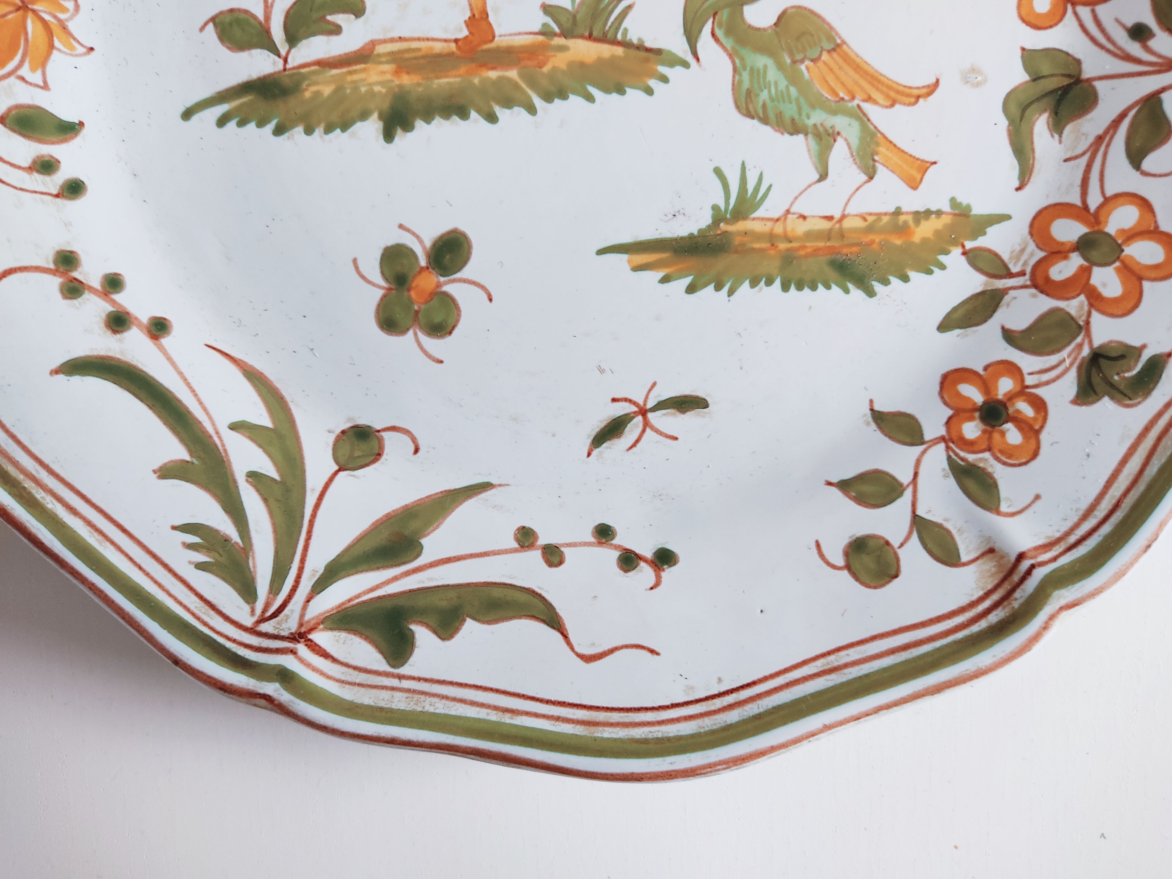 Hand-painted earthenware plate