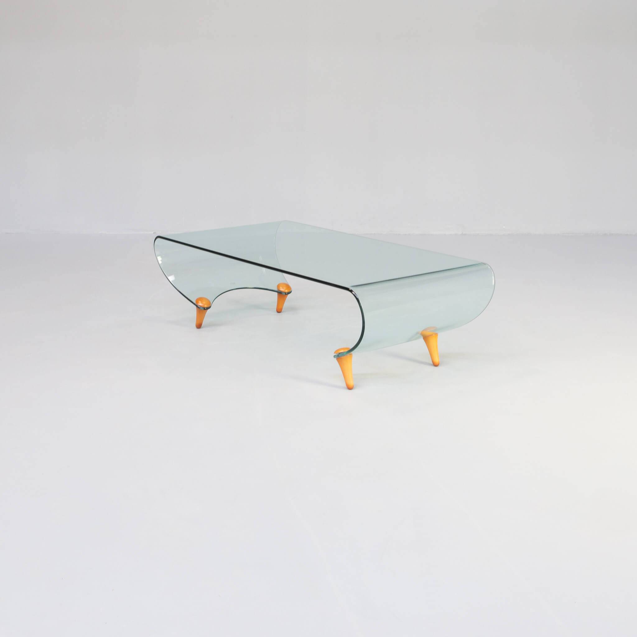 "Tango" Glass Coffee Table by Fabio Di Bartolomei for Fiam Italia