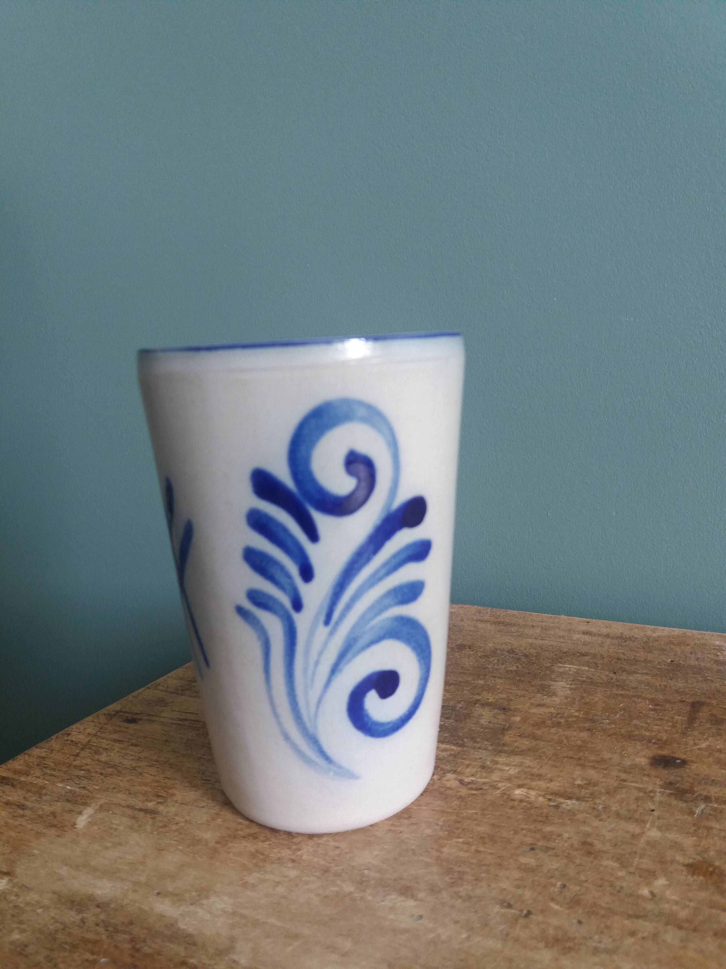 Alsace stoneware tumbler mug glass