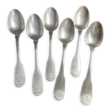 6 tablespoons in silver metal christofle model vendôme/arcantia before 1983