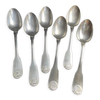 6 tablespoons in silver metal christofle model vendôme/arcantia before 1983