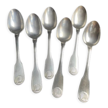 6 tablespoons in silver metal christofle model vendôme/arcantia before 1983