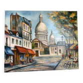 Painting view of Paris oil on canvas signed