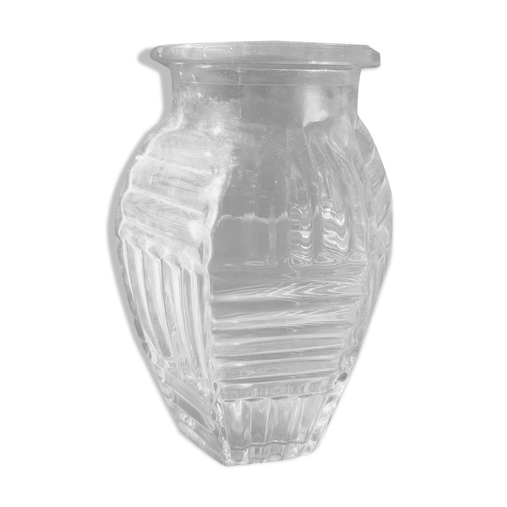 PETITE COUPE SUR pied, baguier, verre moulé bleu – Vallérysthal