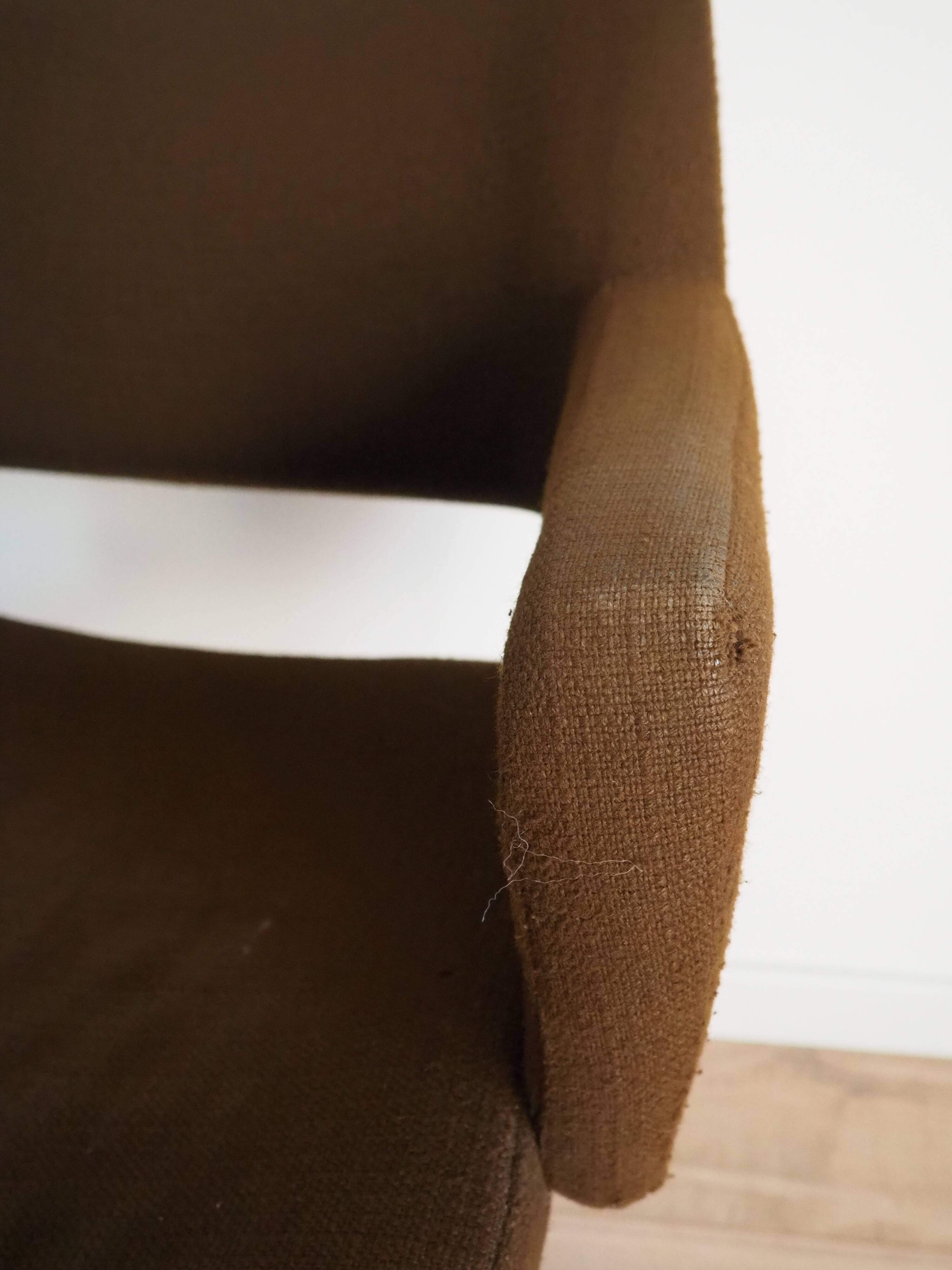 Fauteuil de bureau marron à roulettes, Allemagne 1970
