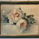 Tableau ancien, nature morte aux roses, XX siècle