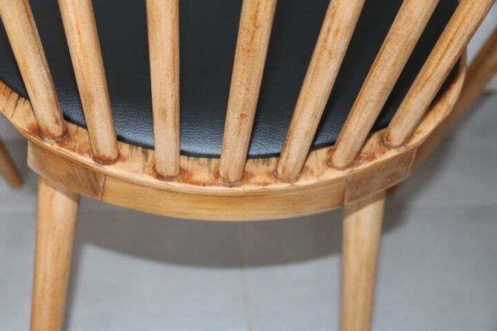 3 chairs Baumann V5 skaï black light beech