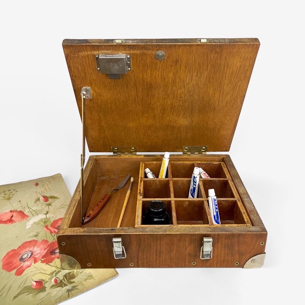 Wooden coin box 70s