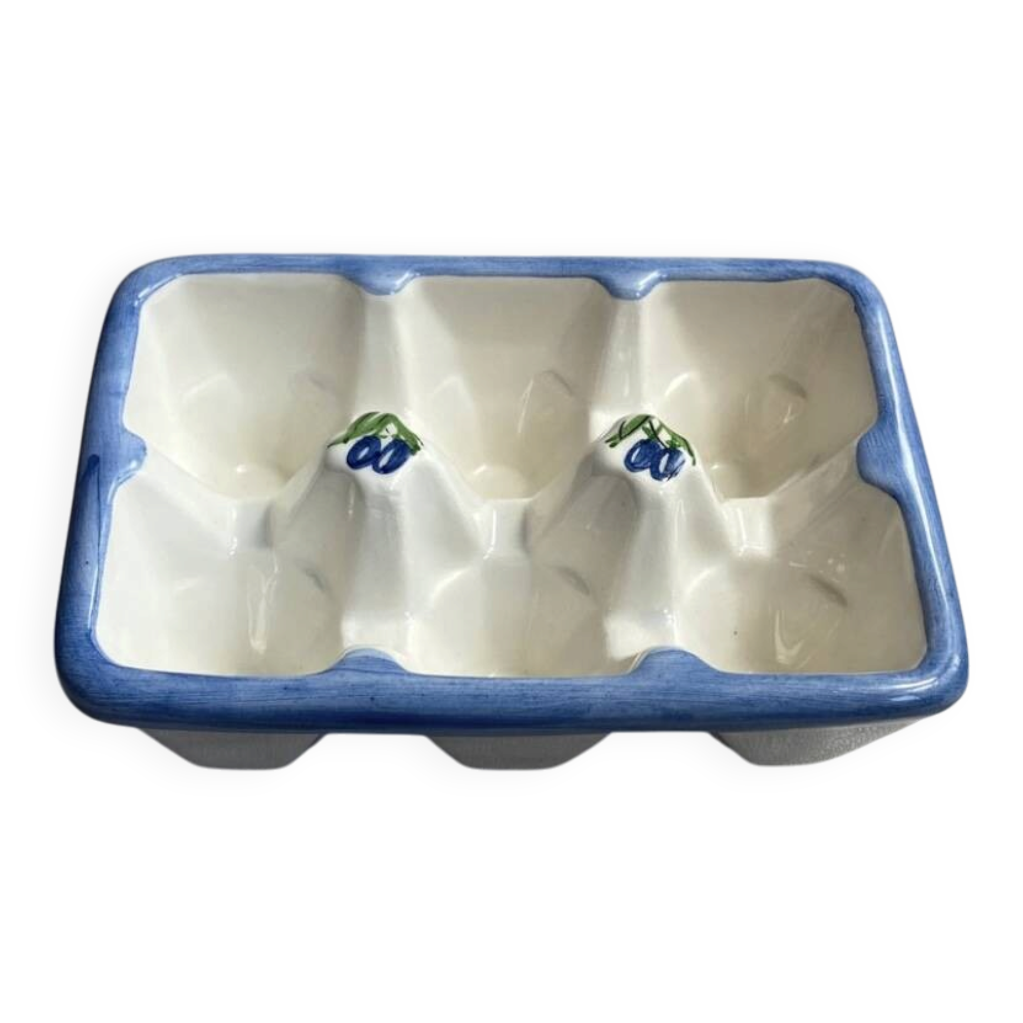 Ceramic egg dish Vallauris