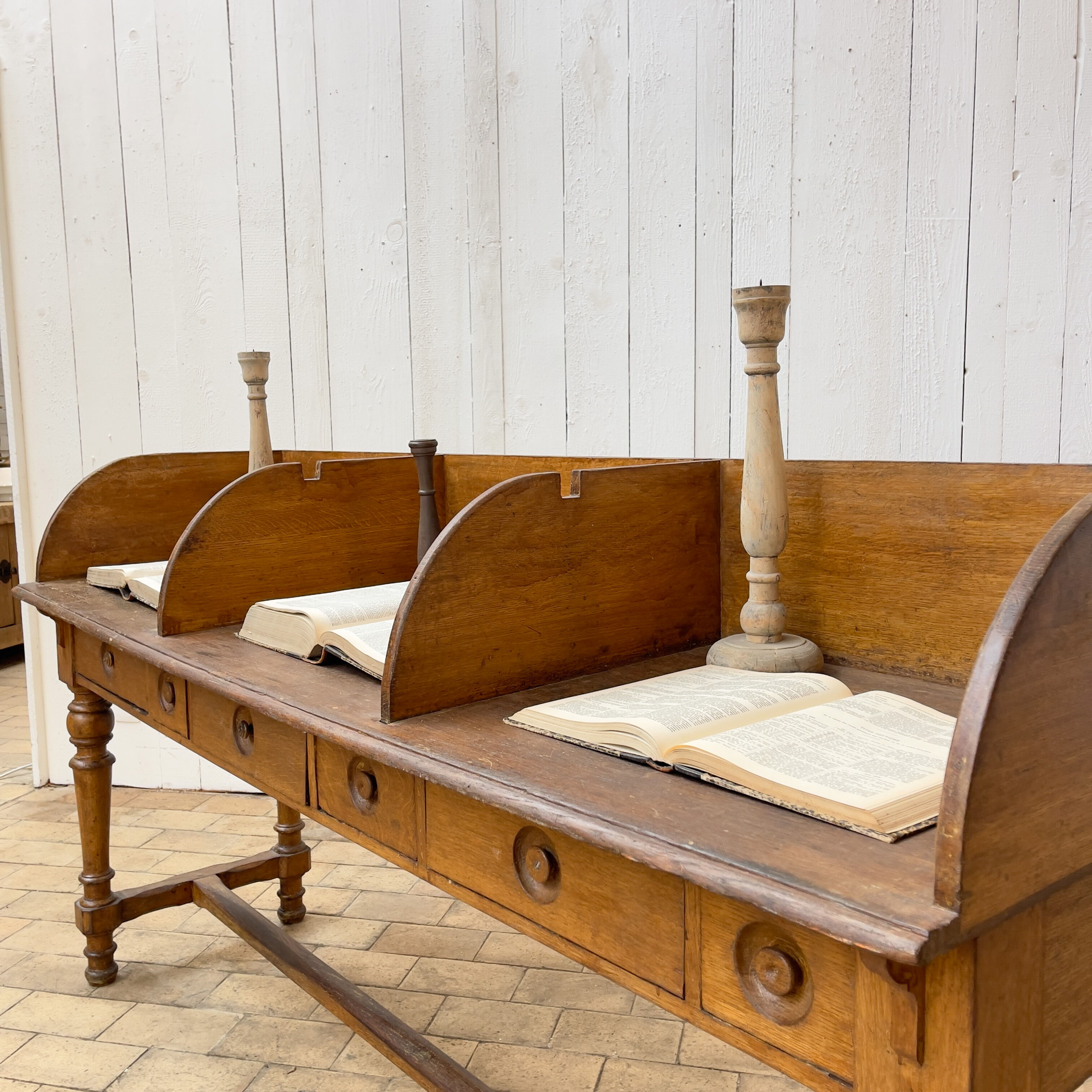 Former oak bank counter, 1920