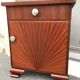 Paire de chevets art deco vintage 1940 acajou