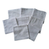 Lot de 8 serviettes brodées, monogramme TB