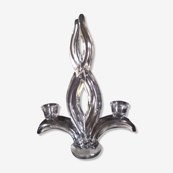 Candle holder 2 crystal arms