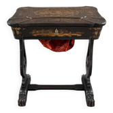 Necessary sewing furniture in blackened wood, Napoleon III style, 19th century.