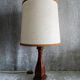 Wooden foot lamp with conical shade