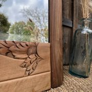Art Deco walnut mirror