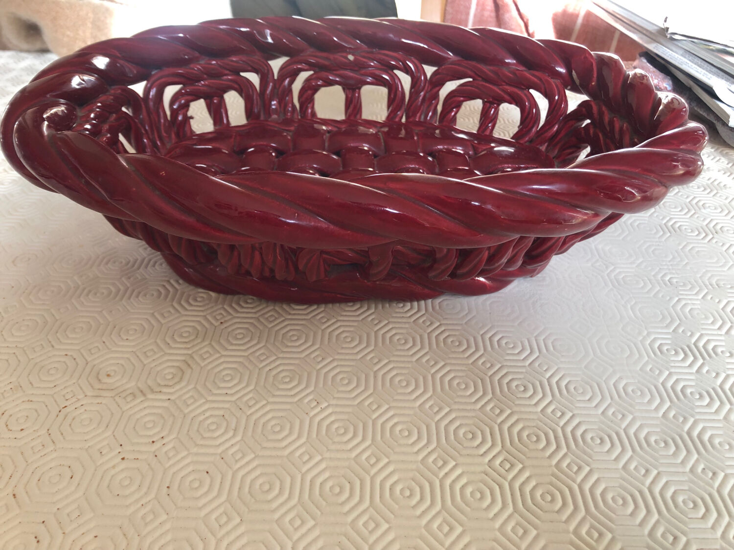 Vallauris ceramic basket