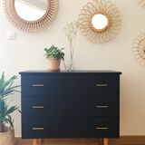 Commode vintage bleu nuit