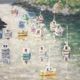 Oil on canvas by yann breiz (1923-2018). the port of brigneau, 1998.