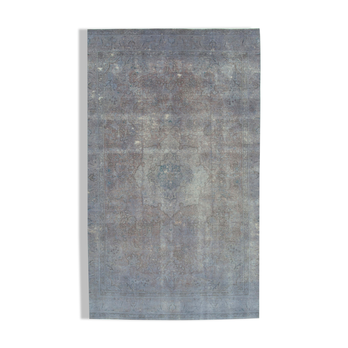 Handmade Oriental Overdyed 170 cm x 298 cm Purple Wool Carpet